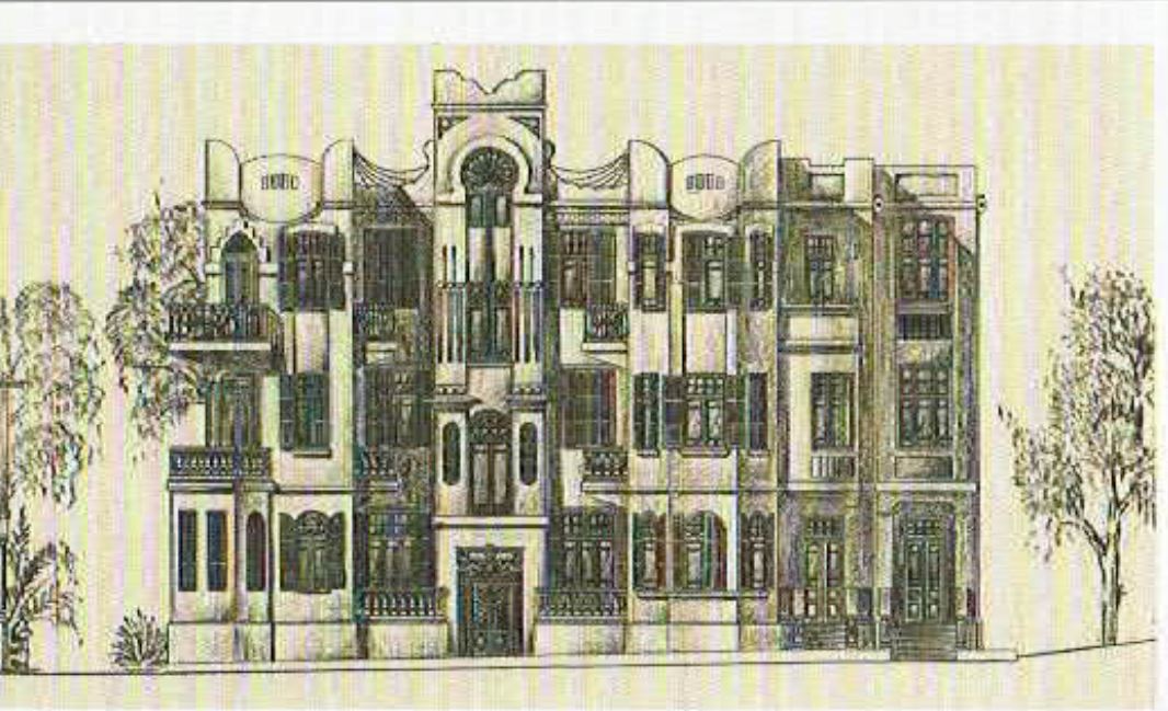 Historic architecture drawing